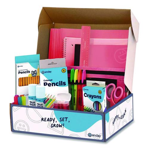 Back to School Supplies Kit for Grades K-5, Red