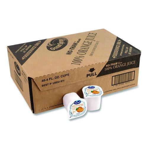 No-Thaw 100% Juice Cups, Orange, 4 oz Cups, 48/Carton