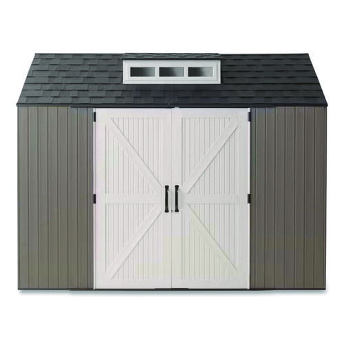 Storage Shed, 337 cu ft, 7 ft x 10 ft x 8 ft, Brown