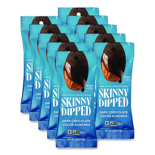 Dark Chocolate Covered Almonds, 1.2 oz Bags, 10/Box