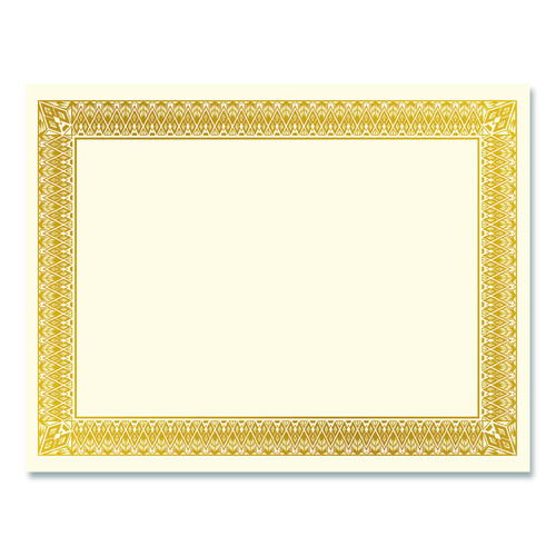 Award Certificates, 8.5 x 11, Ivory with Elegant Gold Border, 15/Pack