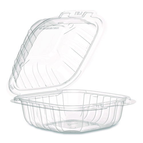 Microwaveable Hinged Containers, ProPlanet, 6.31 x 6.31 x 3, Clear, Plastic, 300/Carton