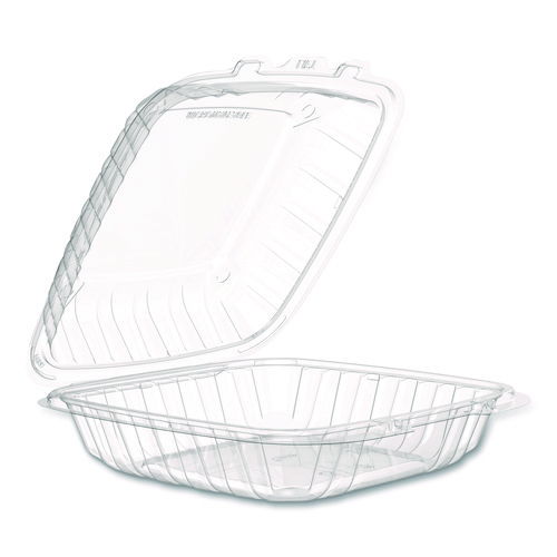 Microwaveable Hinged Containers, ProPlanet, 9 x 8.75 x 3, Clear, Plastic 150/Carton