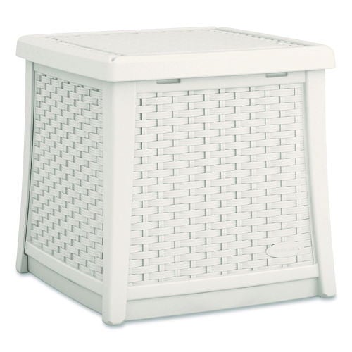 Elements End Table with Storage, Square, 18.75w x 18.75d x 18h, Ice Cube Top, Ice Cube Base/Legs