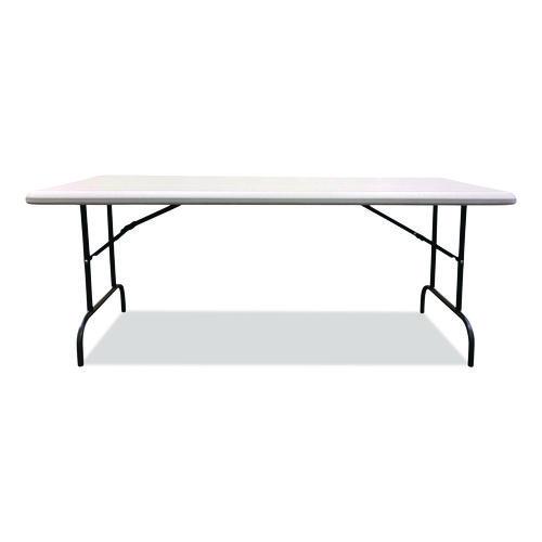7105017246806, SKILCRAFT Rectangular Folding Table, 60w x 30d x 29h, Platinum Gray Top, Gray Base/Legs