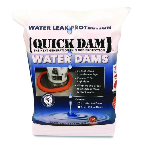 Water Dams, 2.5" x 10 ft x 2.5", 2/Pack