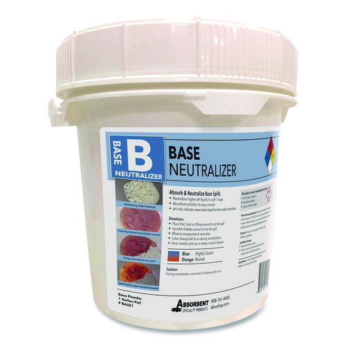 Base Neutralizer, 0.02 to 9.5 L per 2 lbs of Powder, 1 gal Pail