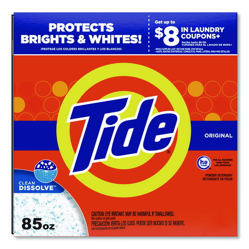 HE Laundry Detergent, Original Scent, Powder, 85 oz Box, 3/Carton