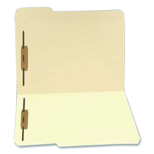 Heavy-Duty Top Tab Fastener Folders, 1/3 Cut, 0.75" Expansion, 2 Fasteners, Letter Size, Manila Exterior, 50/Box