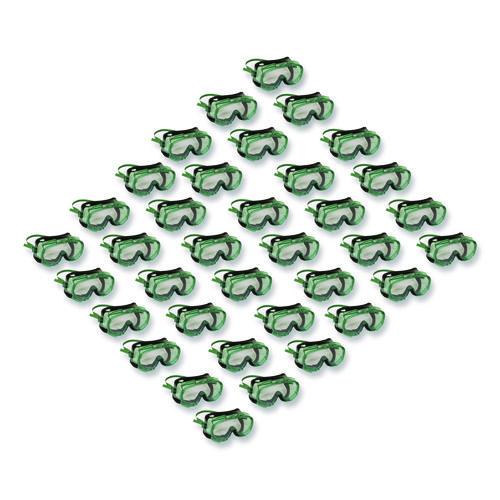 V8 Monogoggle 211 Goggle. Clear Lens, Green Frame, 36/Carton