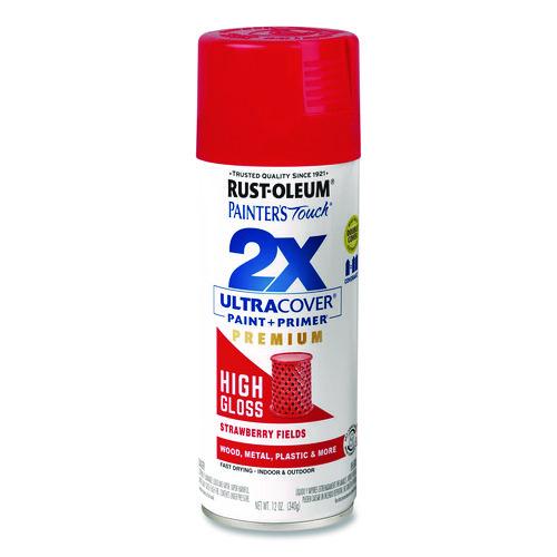Painter's Touch 2X Ultra Cover Spray Paint, High Gloss Strawberry Fields, 12 oz Aerosol Can