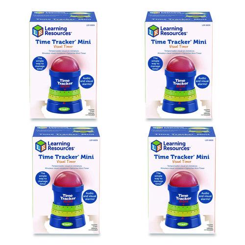 Time Tracker Mini, LCD, 4.1 x 6.1 x 4.1, Assorted Colors, 4 Timers