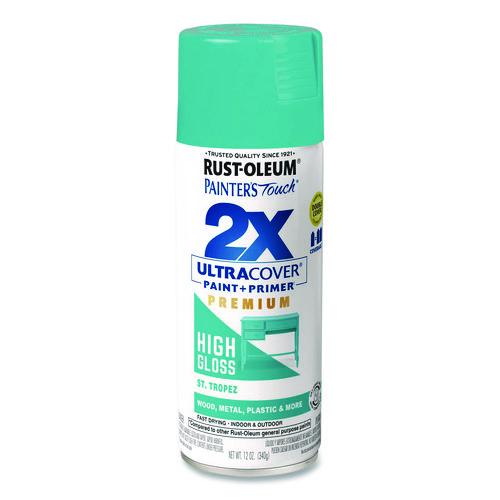 Painter's Touch 2X Ultra Cover Spray Paint, High Gloss St. Tropez, 12 oz Aerosol Can