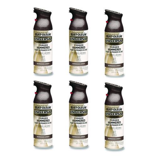 Universal Premium Spray Paint, Hammer Amber, 12 oz Aerosol Can, 6/Carton