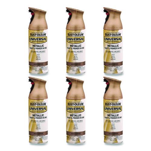 Universal Premium Spray Paint, Aged Copper, 12 oz Aerosol Can, 6/Carton