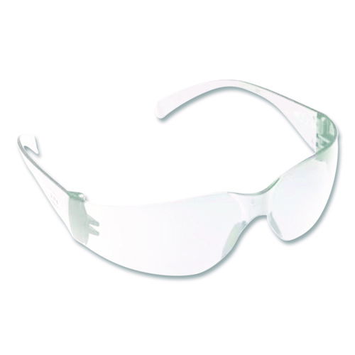 Virtua Wraparound Protective Eyewear, Clear Plastic Frame, Clear Polycarbonate Lens, 100/Carton