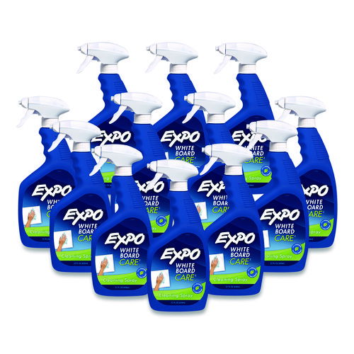 White Board CARE Dry Erase Surface Cleaner, 22 oz Spray Bottle, 12/Carton