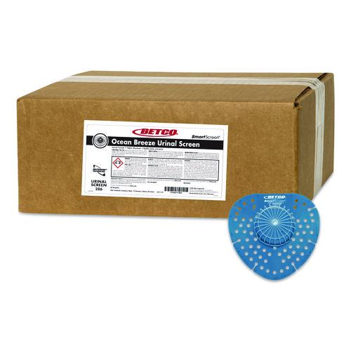 SmartSCREEN Urinal Screen, Ocean Blue Scent, Blue, 1 lb, 72/Carton