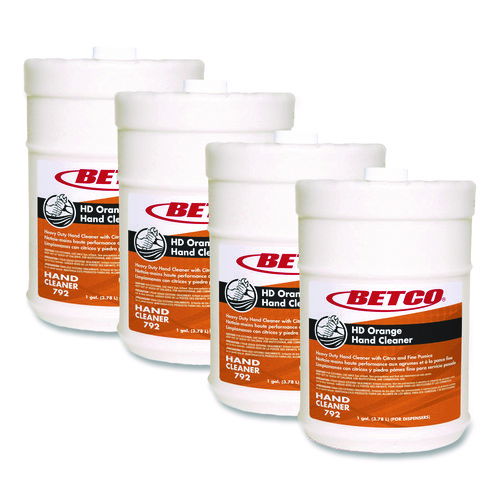 HD Orange Hand Cleaner, Orange, 1 gal Bottle, 4/Carton