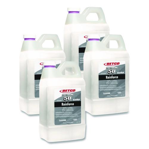 Reinforce Floor Cleaner and Protectant, Lemon Scent, 2 L Bottle, 4/Carton