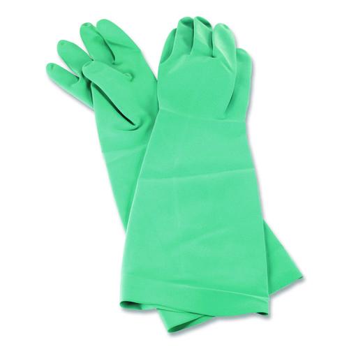 Nitrile Dishwashing Gloves, 21" Long, Small, Green, Pair