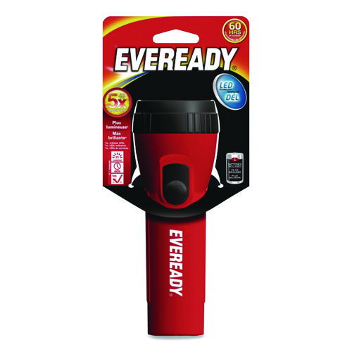 Industrial General Purpose LED Flashlight, 2 D (Sold Separately), Red