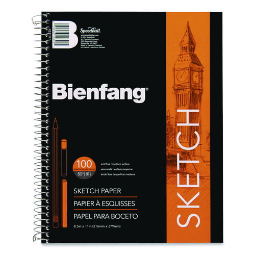 Take Me Along Sketch Book, 50 lb Tissue Paper Stock, Black/Silver Cover, (100) 11 x 8.5 Sheets