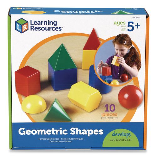 Large Geometric Shapes, Grades K to 5, 10 Pieces