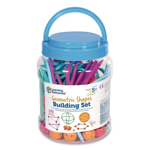 Geometric Shapes Building Set, Grades K to 5, 170 Pieces