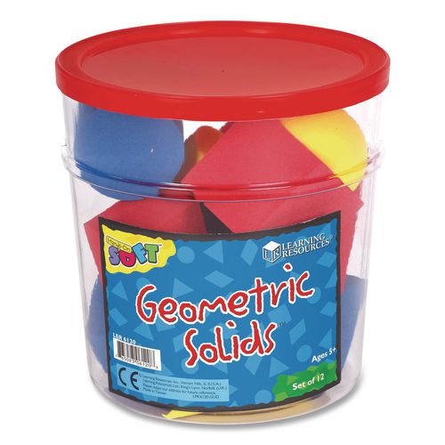 Hands-On Soft Geometric Solids, Grades K to 5, 12 Pieces