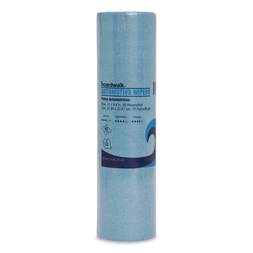 Automotive Wiper Rolls, 9.4 x 11, Blue, 55/Roll, 30 Rolls/Carton