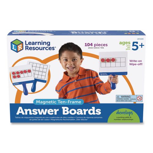 Magnetic Ten-Frame Answer Boards, Ages 5 and Up, 104 Pieces