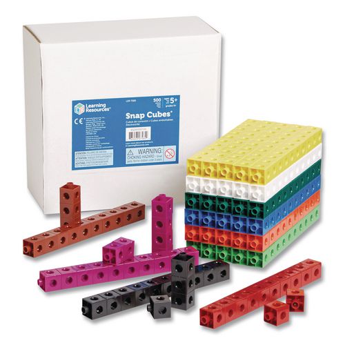Snap Cubes, Grades K to 2, 500 Pieces