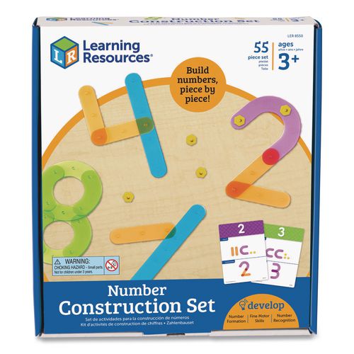 Number Construction Activity Set, Pre-K to K, 50 Pieces