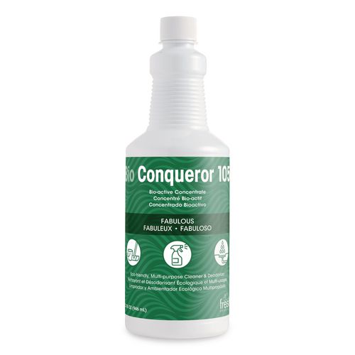 Bio Conqueror 105 Enzymatic Odor Counteractant Concentrate, Fabulous, 32 oz Bottles, 12/Carton