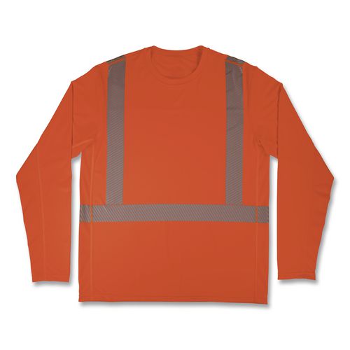 Chill-Its 6688 Type R Class 2 Cooling Hi-Vis Sun Shirt with UV Protection, 2X-Large, Orange