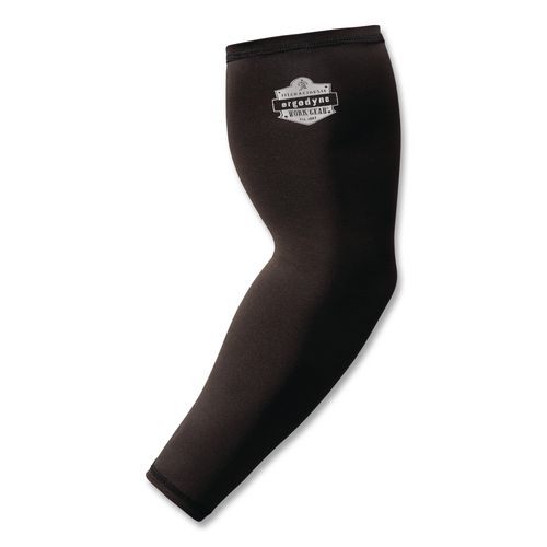 Chill-Its 6691 Cooling Arm Sleeves with Box-Handling Grip, Polyester/Spandex, X-Large, Black, Pair