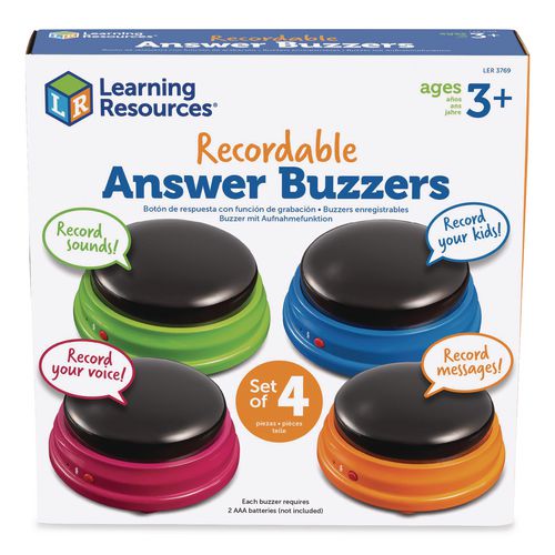 Recordable Answer Buzzers, Ages 3 and Up, 4 Buzzers