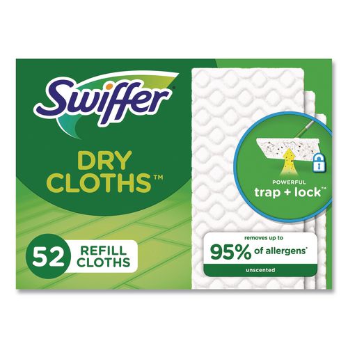 Dry Refill Cloths, White, 10.4" x 8", 52/Box, 3 Boxes/Carton