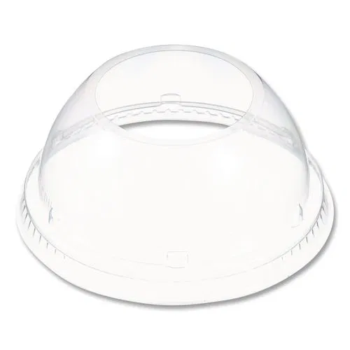 Dome-Top Sundae/Cold Cup Lids, Fits 12 oz to 24 oz Cold Cups, Plastic, Clear, 1,000/Carton