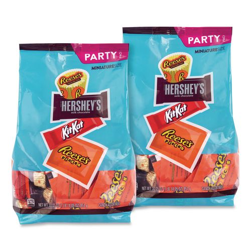 Milk Chocolate Candy Mini Assortment, 60.1 oz Bag, 2/Carton