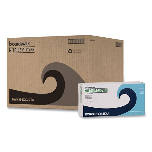 396 Series Disposable General-Purpose Nitrile Gloves, Powder-Free, XX-Large, 4.4 mil Thick, 9.5" Long, Black,100/Box,10 BX/CT