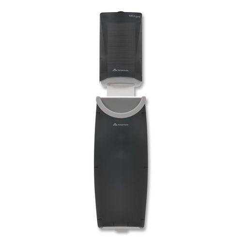 Safe-T-Gard Door Tissue Dispenser/Trash Receptacle, 6.75 x 4 x 11, Smoke