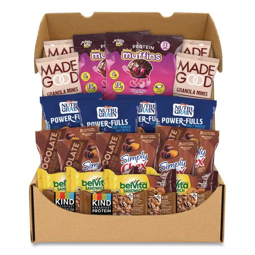 Chocolate for Breakfast Snack Box, Chocolate, 23 Assorted Snacks/Box