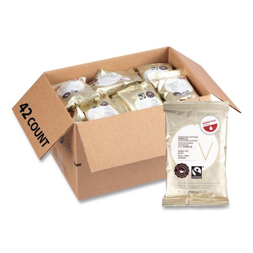 Premeasured Flavored Coffee Packs, FT Vanilla, 2oz Packet, 42/Carton
