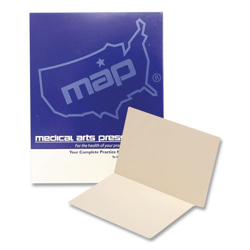 Compact End Tab File Folder, Straight Tabs, 0.75" Expansion, Manila, 100/Box