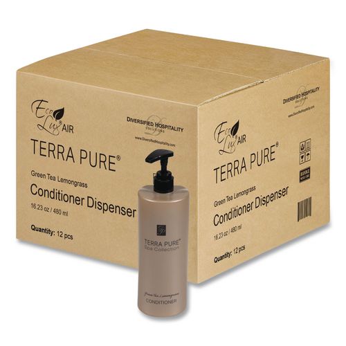 Terra Pure Conditioner Air Pump, Green Tea Lemongrass, 16.23 oz Bottle, 12/Carton