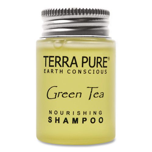 Terra Pure Shampoo Jam Jar, Green Tea Lemongrass, 1 oz Jar, 300/Carton