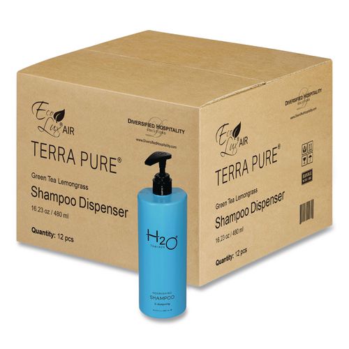 H2O Therapy Shampoo Air Pump, White Tea and Lemongrass, 16.23 oz Bottle, 12/Carton