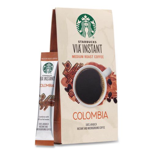 VIA Ready Brew Coffee, Colombia, 1.4 oz Packet, 8/Pack